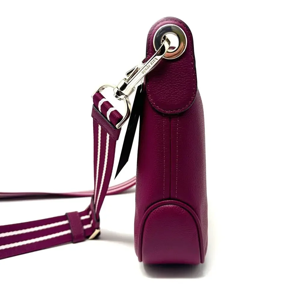 Kate Spade Rosie Small Crossbody Dark Raspberry Pink Leather Purse WKR00630 NWT